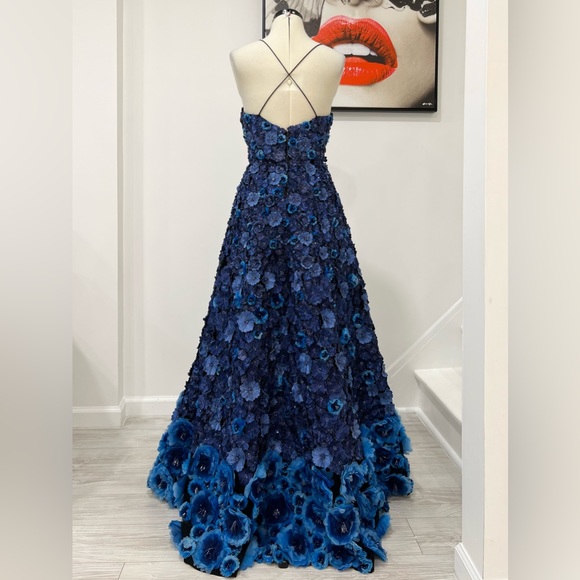 Alice and Olivia Dominique Floral-Embellished Ball Gown - Picture 7 of 13